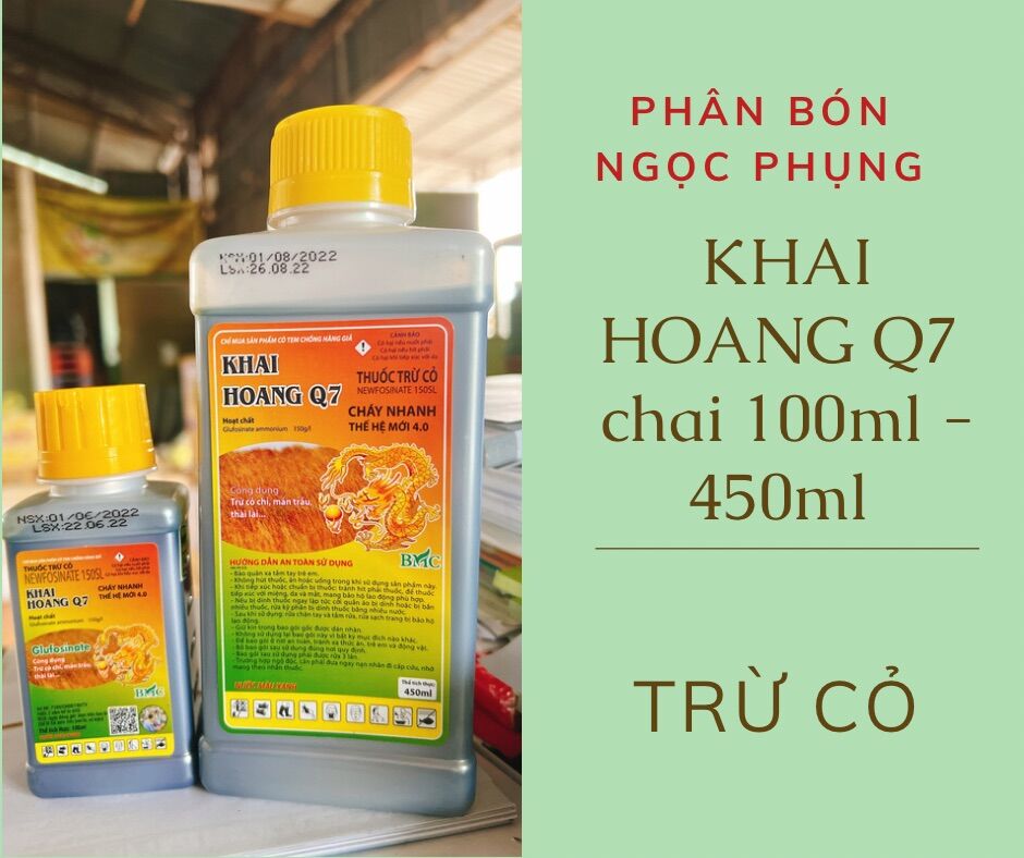 Khai hoang q7 chai 100ml-450m - trừ cỏ