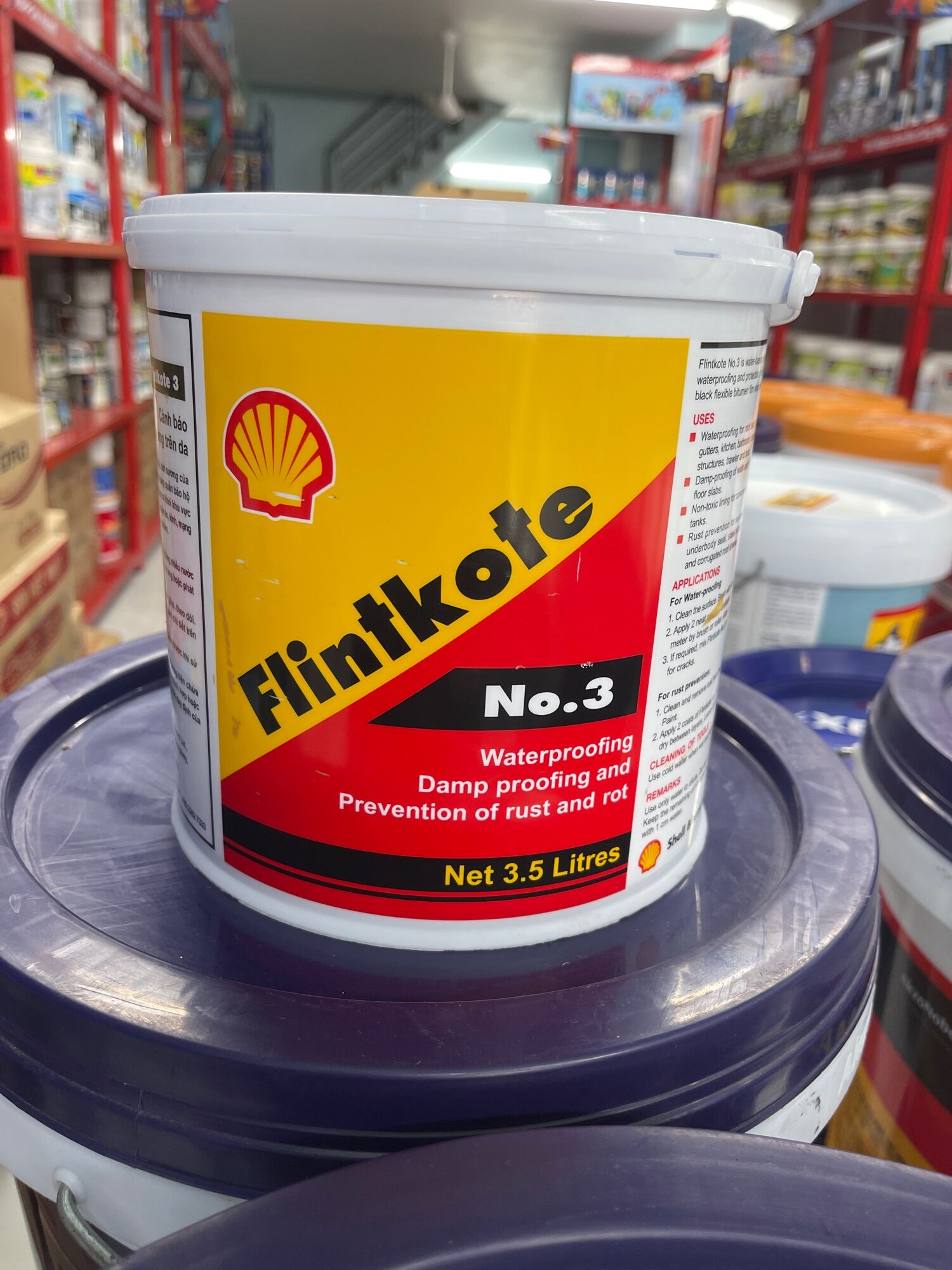 Chống thấm Flintkote No.3 3.5kg - nhũ tương chống thấm.