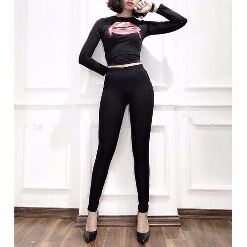 Quần legging dài thun porip sịn  sò