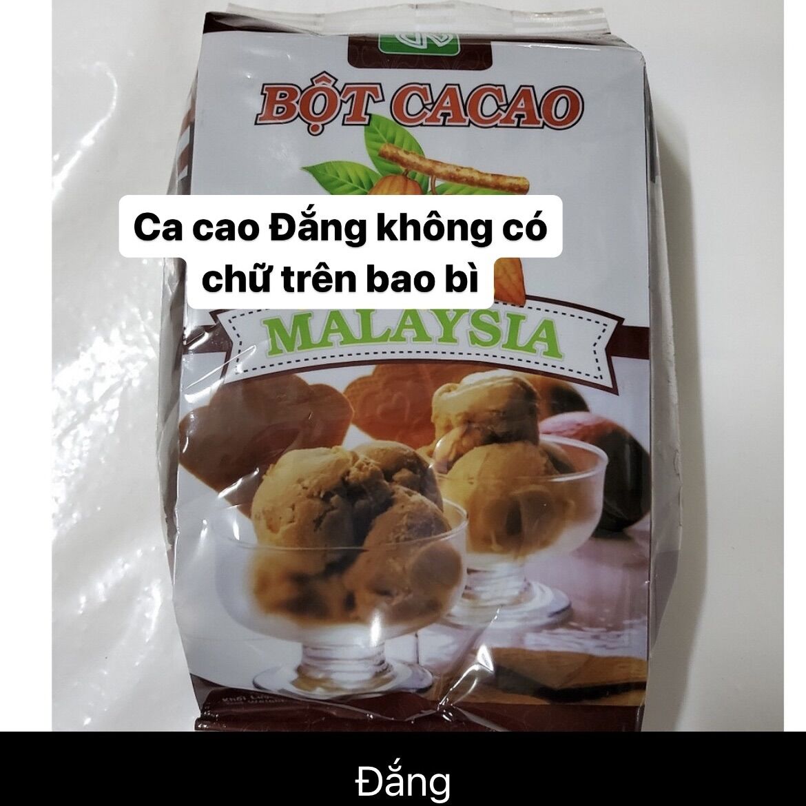 (Hàng VN) Bột Cacao (Đắng, Ngọt) Malaysia Tân Thanh Ngọc
