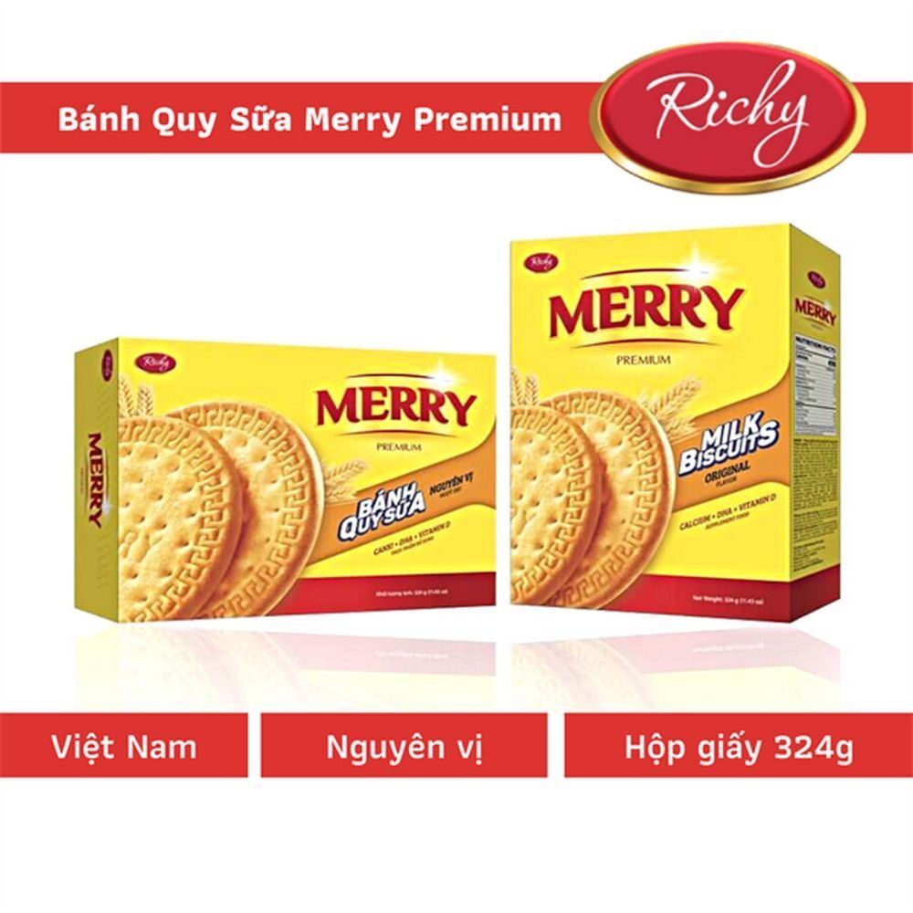 BÁNH QUY SỮA MERRY PREMIUM RICHY 324G
