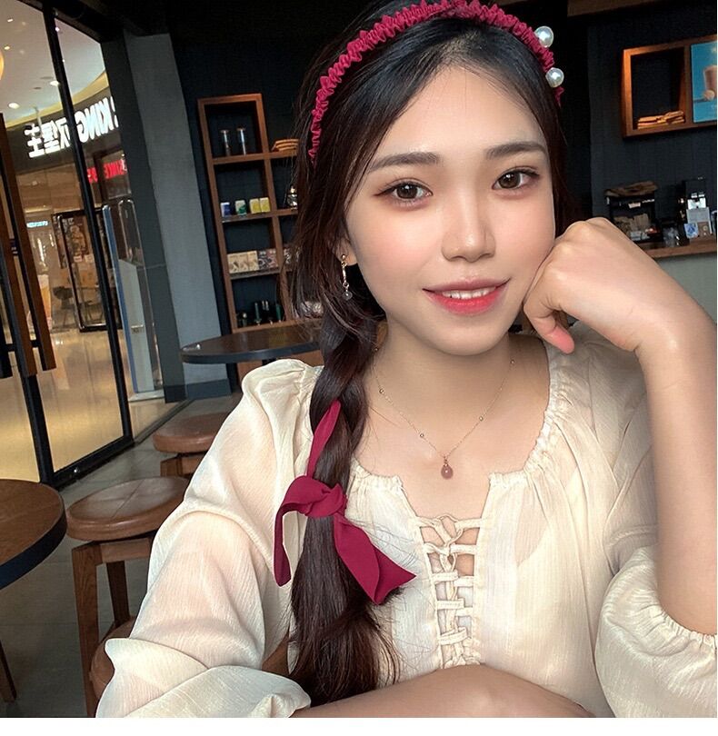 Cài cứng băng đô có dây buộc tóc đúng hạt