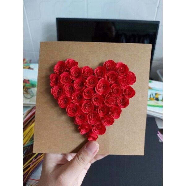 Thiệp Valentine 3D hoa hồng