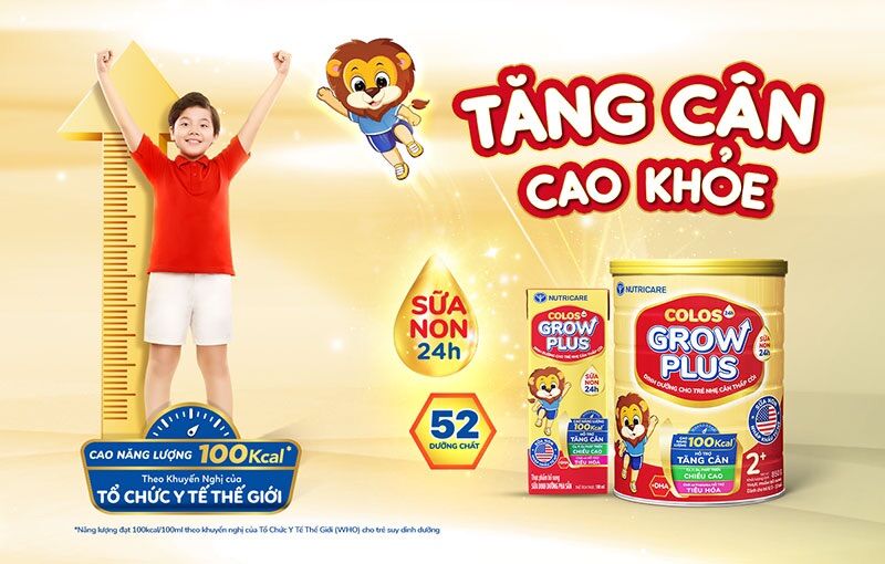 Thùng 48 hộp sữa bột pha sẵn colos grow plus 180ml