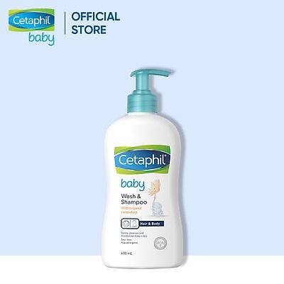 Sữa tắm gội dịu nhẹ cho bé Cetaphil Baby Wash & Shampoo with Organic