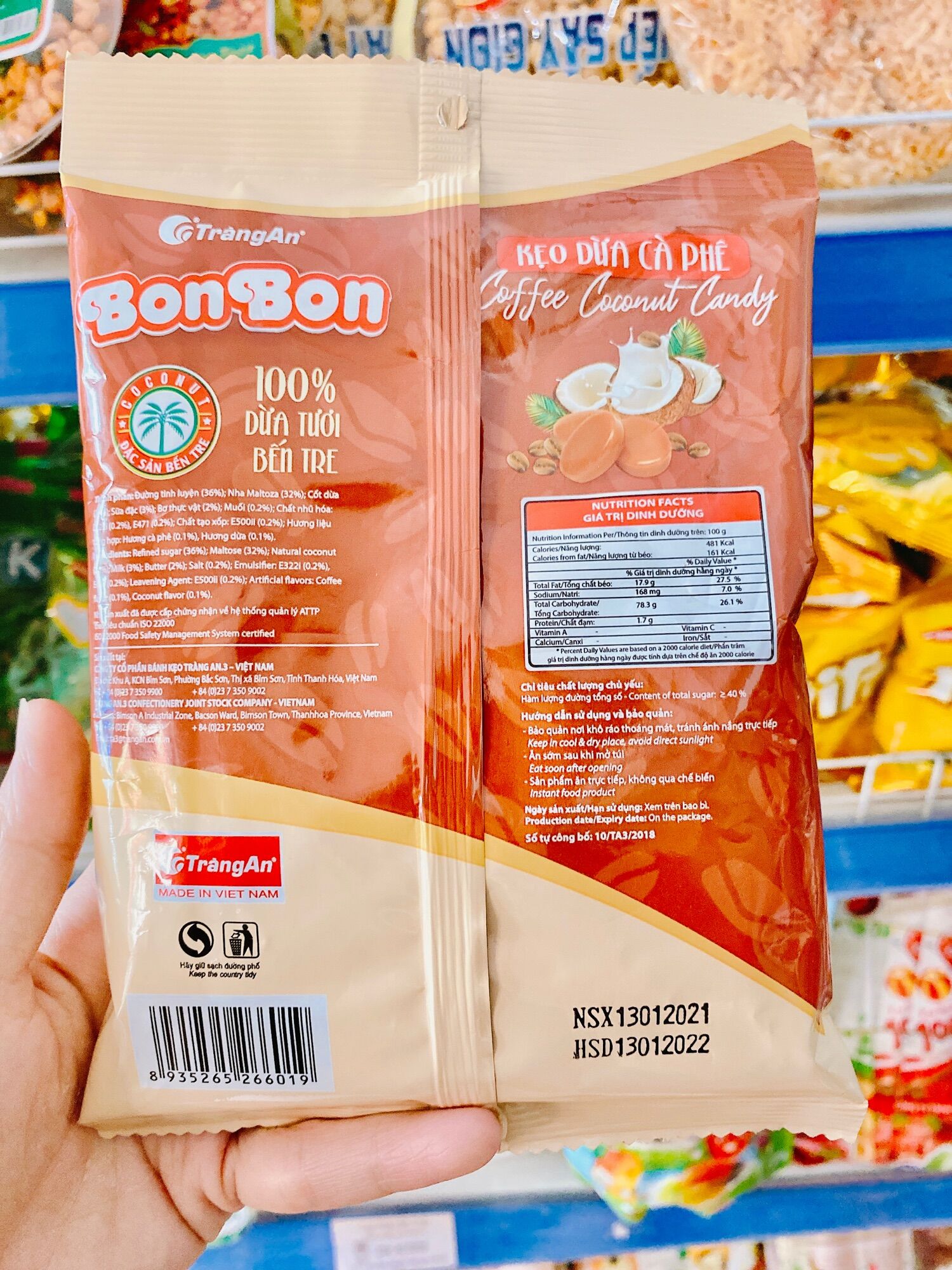Kẹo Dừa Bonbon Hương Cà Phê 188G