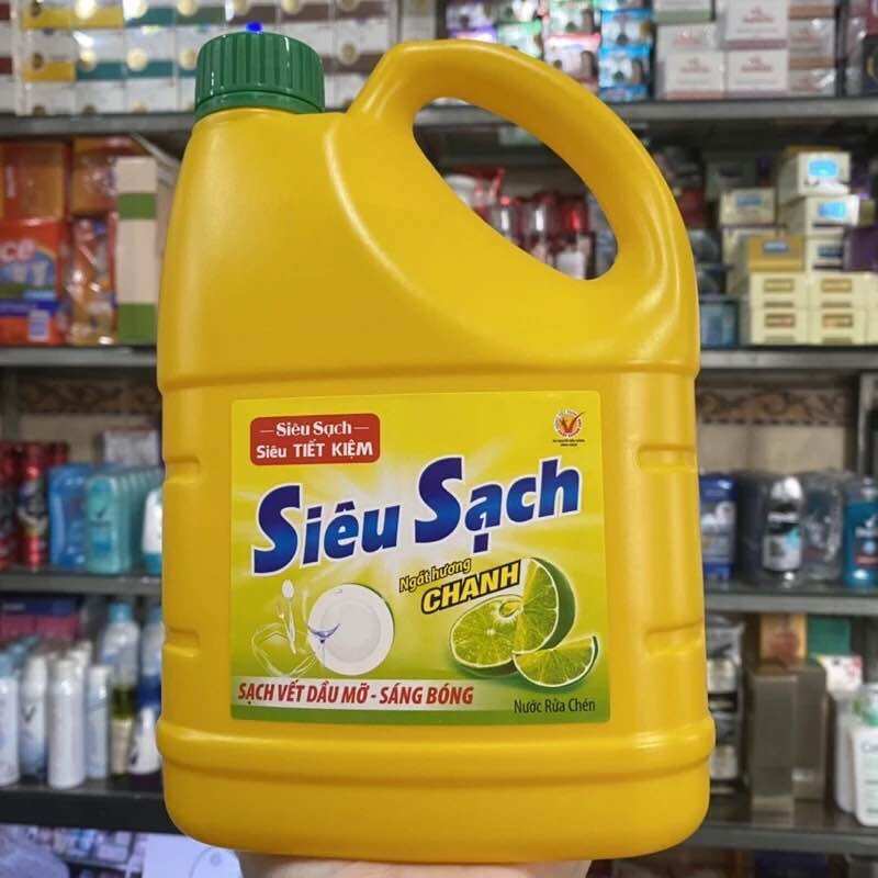 Nước rửa chén Lix Vitamin E hương chanh can 1.5kg