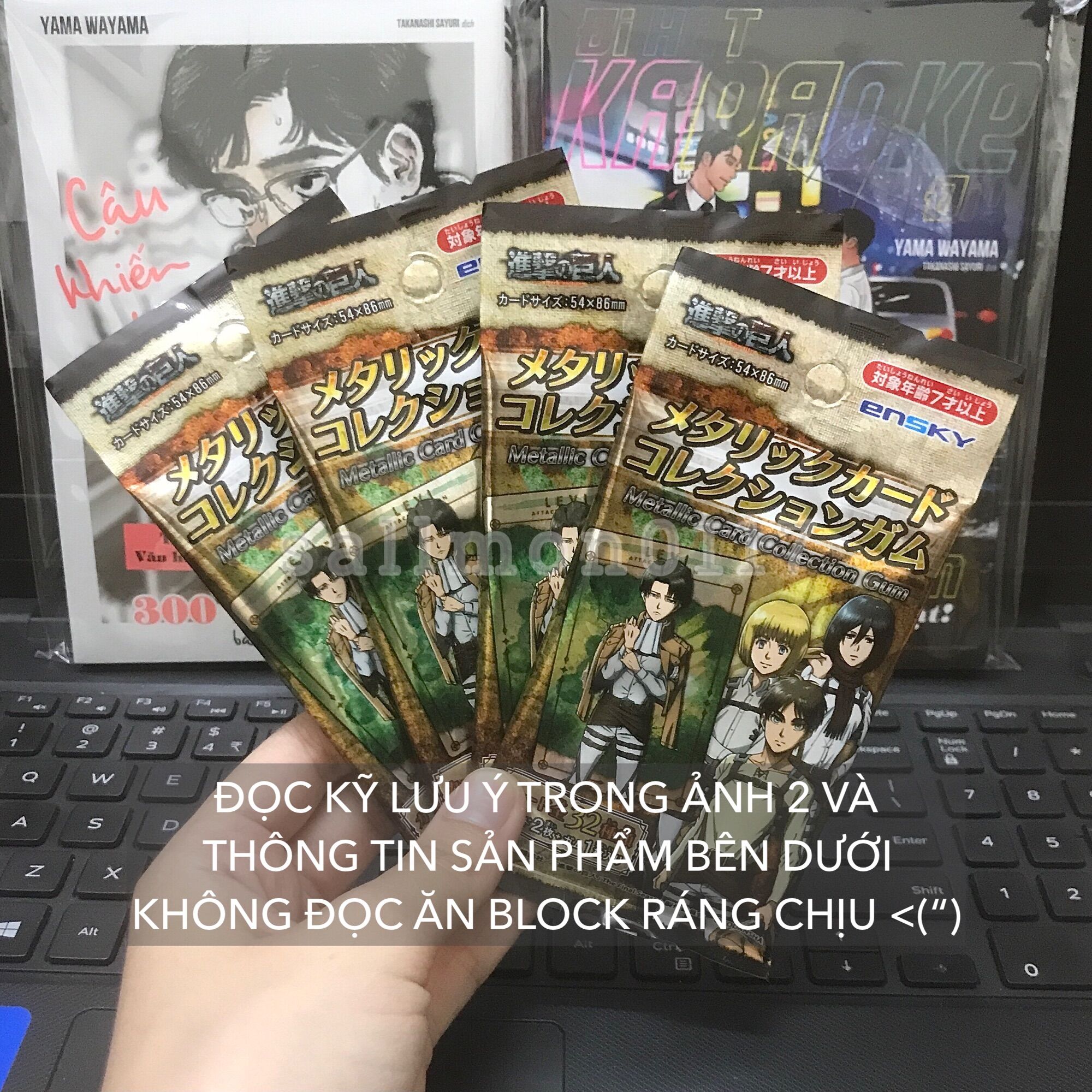 Pack Metal Card Attack On Titan gói thẻ nhân phẩm random Đại chiến Titan Shingeki no Kyojin AOT