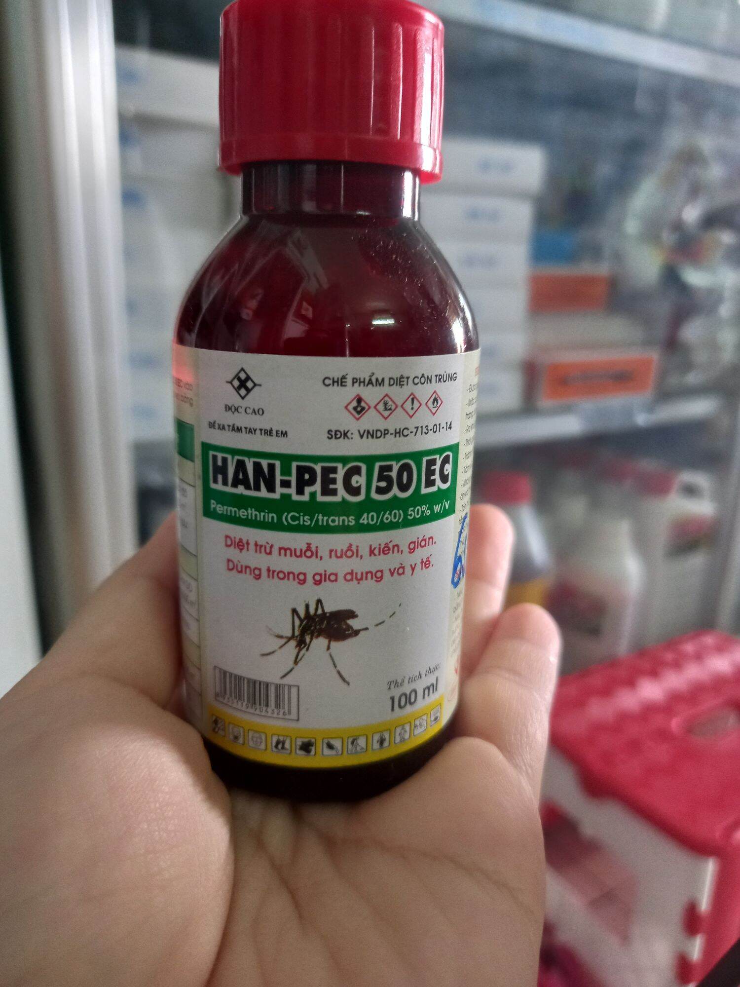 Hanvet-hanpec 50ec,chai 100ml,dung dịch pha nước diệt ruồi,muỗi,kiến