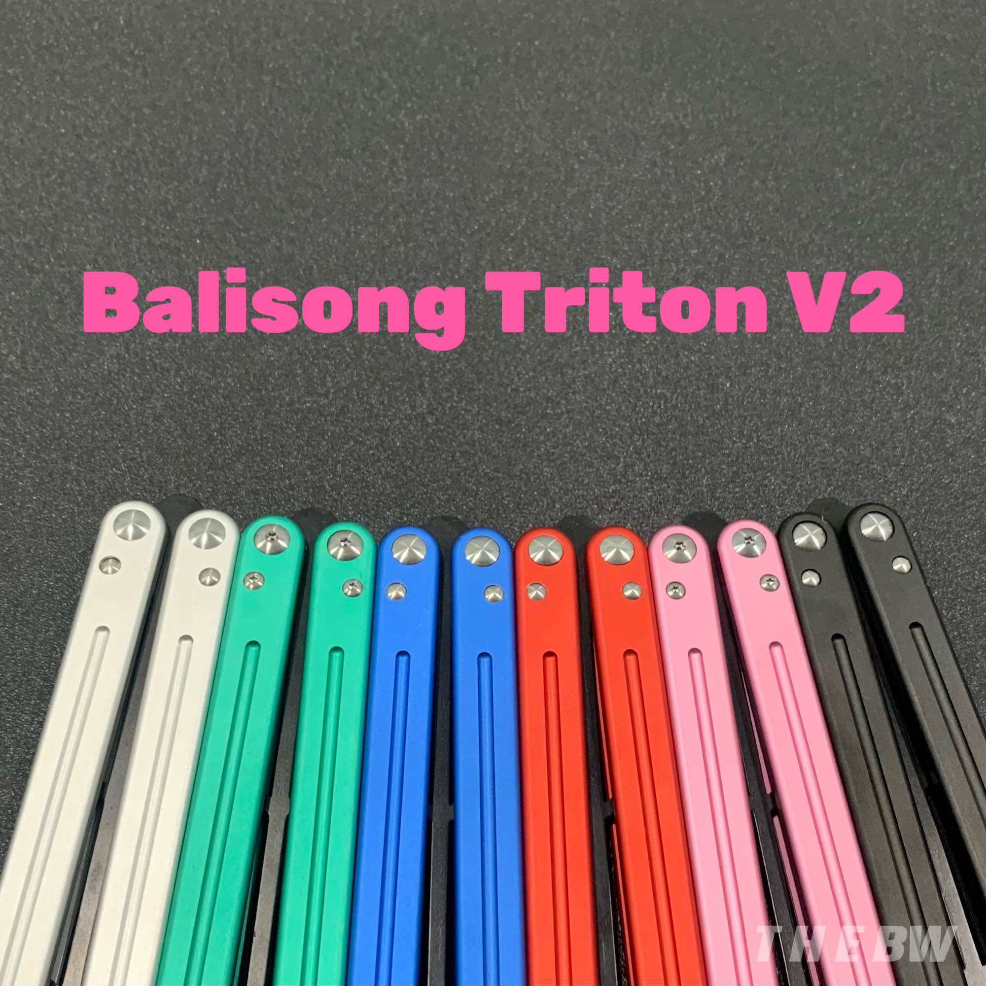 Triton V2 Dụng cụ tập tay balisong lưỡi nhôm cán thép nhiều màu sắc tặng kèm bộ bảo dưỡng balisong