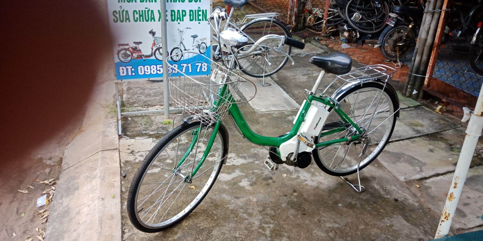 Mua xe đạp điện nhật cao cấp màu xanh lá cây