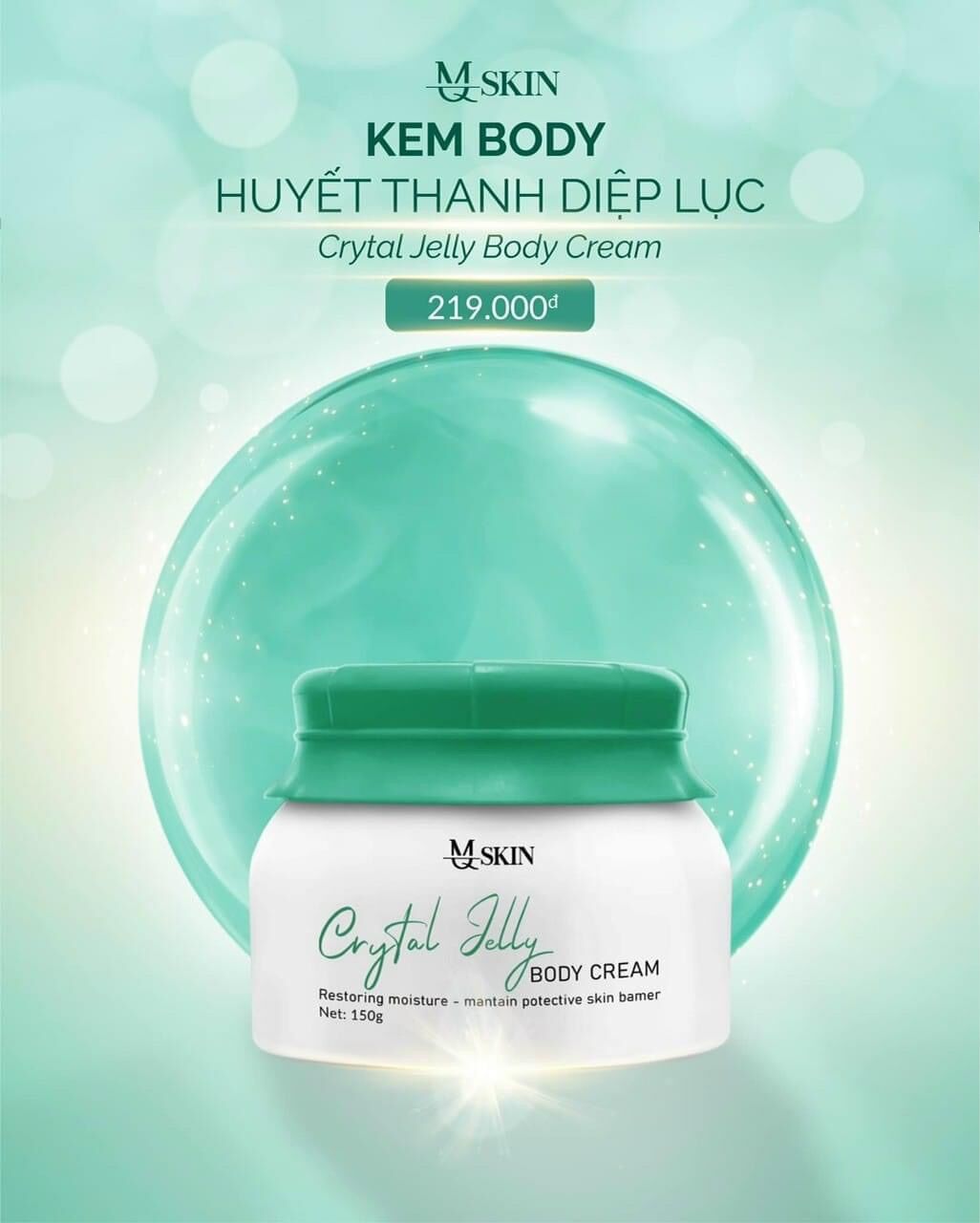 Kem Body huyết thanh Diệp Lục Siêu Trắng MQ Skin