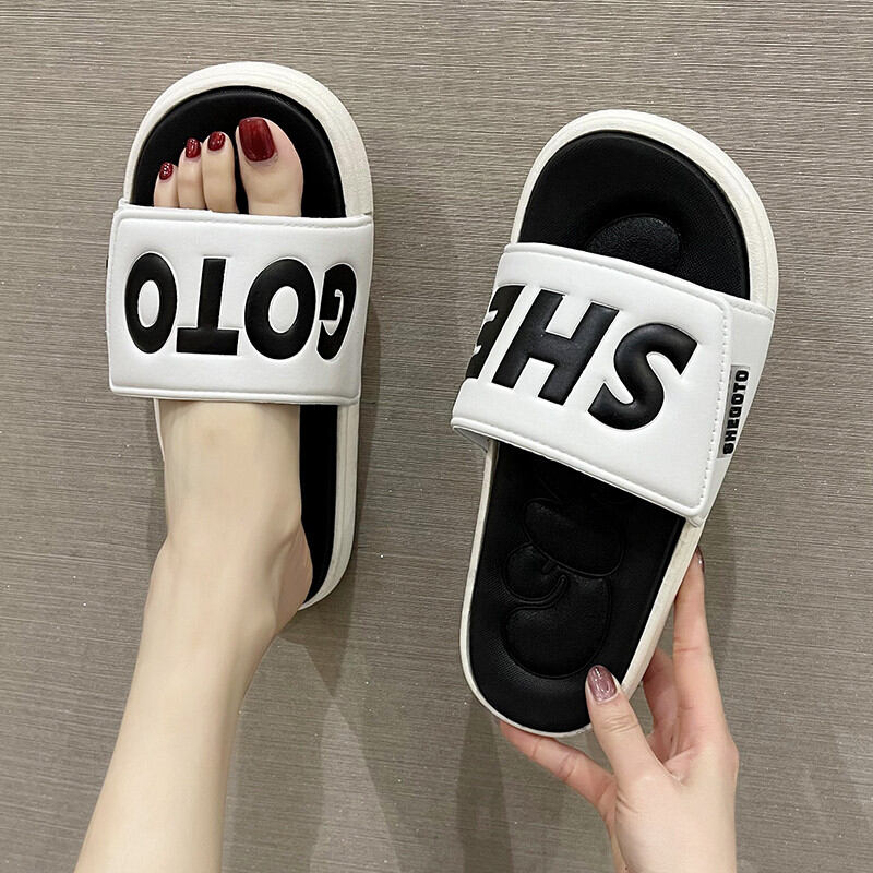 Dép Lê Nữ Dép Lê Dán Phép Thuật Thể Thao Đi Biển Chống Trượt Đế Dày Cặp Đôi Chữ Cái Thời Trang Mẫu Mới Mùa Hè Dép Lê Nam Đi Bên Ngoài