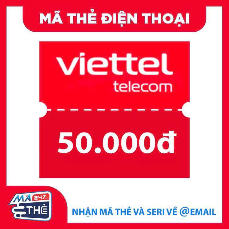 Mã thẻ nạp điện thoại Viettel 50K