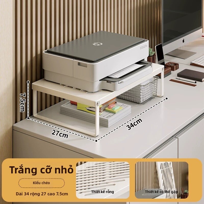 WUBUWEI | Kệ Đựng Máy In Bàn Làm Việc Kệ Sách Nhỏ Có Thể Điều Chỉnh Chiều Cao