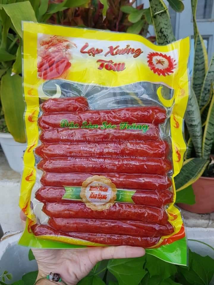 1kg Lạp xưởng tôm đặc sản Sóc Trăng.
