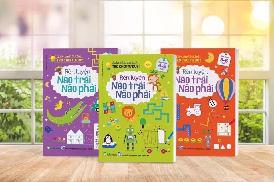 Combo 3 cuốn rèn luyện não trái não phải cho bé 3-6 tuổi