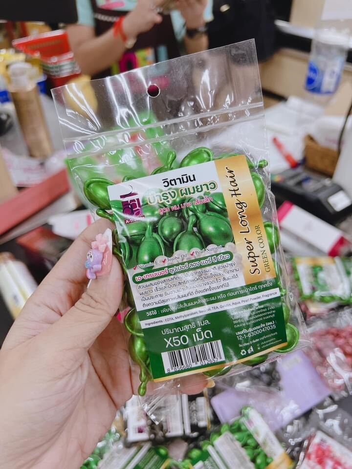 Bag of 50 Capsules of Thai Hair Serum