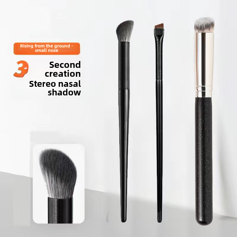 Bàn chải mũi bóng mũi đầu xiên bụng ngón tay 105 bàn chải tạo khối mũi bàn chải highlight bóng bóng bàn chải trang điểm cầm tay