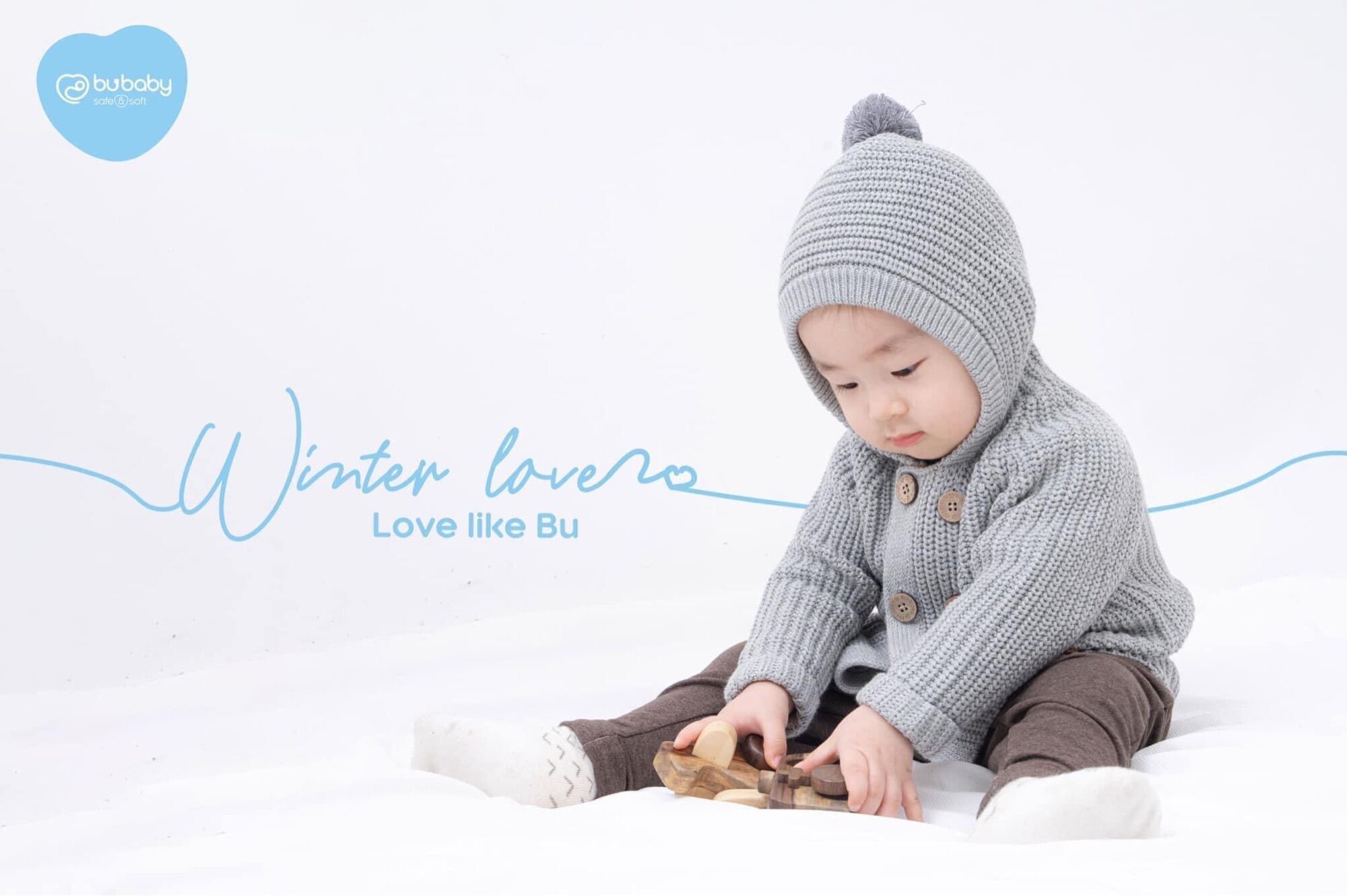 Bubaby-Áo khoác len có mũ