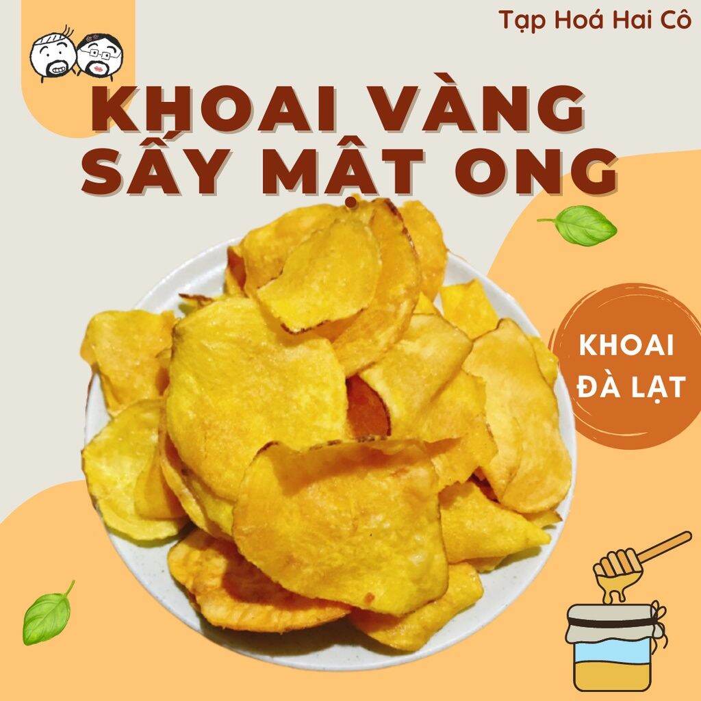 1Kg Khoai lang vàng sấy mật ong giòn ngon bá cháy