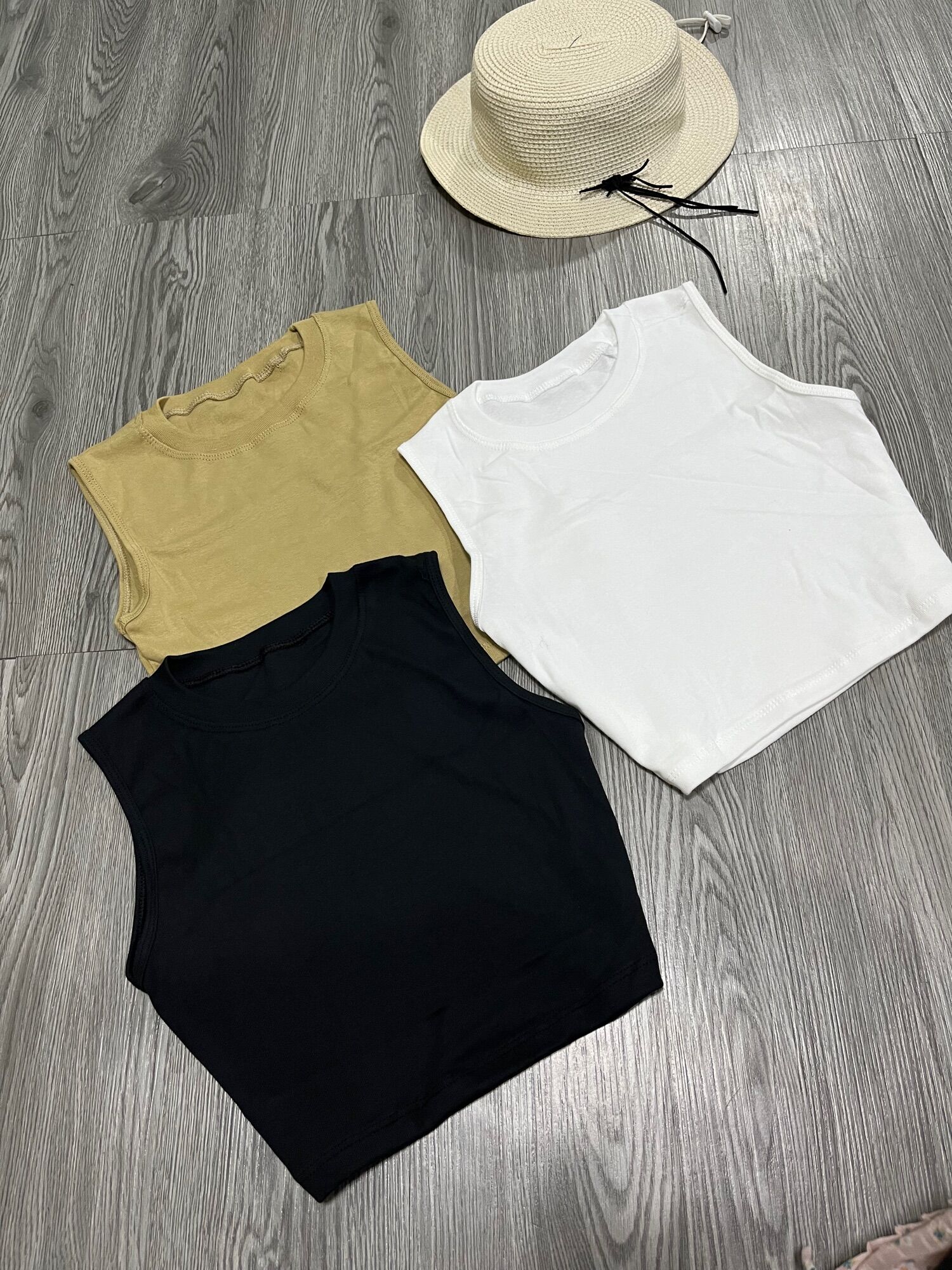 Áo ba lỗ dáng croptop kèm ảnh thật B3