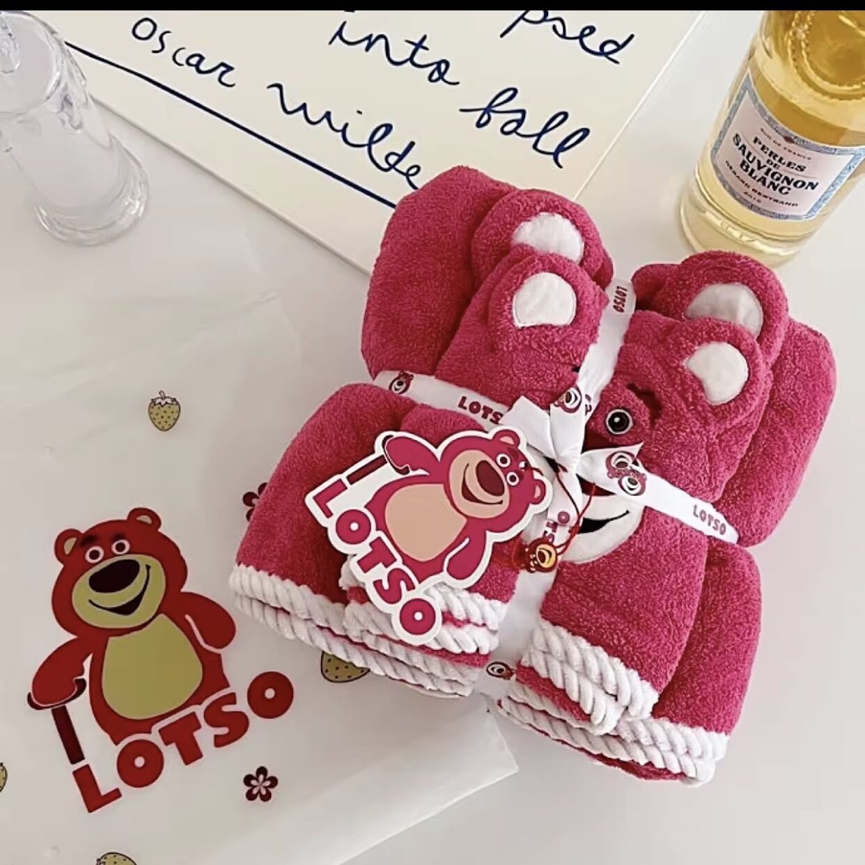 SET KHĂN TẮM KHĂN MẶT GẤU DÂU LOTSO