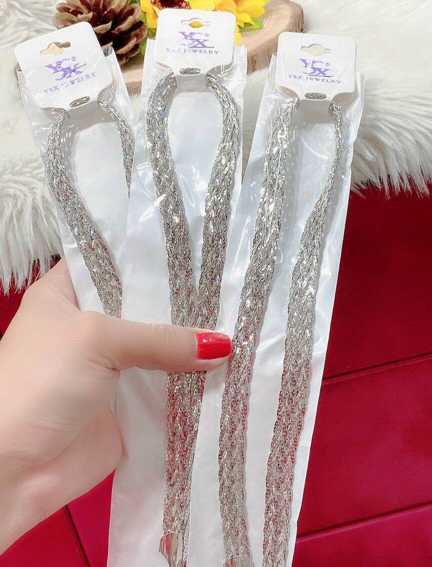 Dây chuyền nữ kiềng cổ 08 bính mạ vàng 18k or bạch kim cao cấp y vàng thật - lokalo 12072022 - vòng cổ thời trang