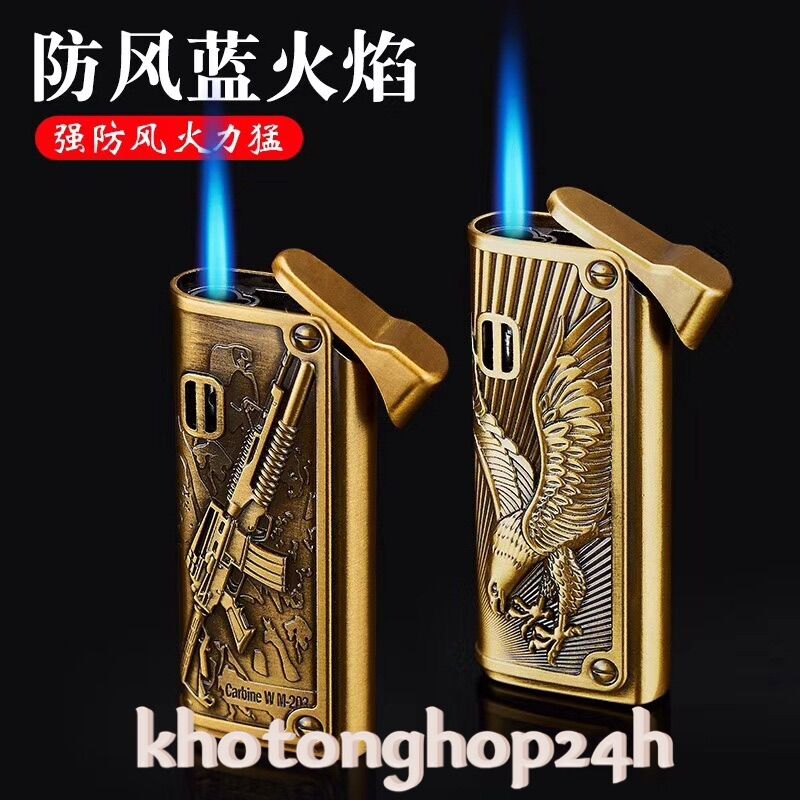 Hộp quẹt bật lửa khè lửa mạnh chống gió hình đại bàng - sung - hàng đẹp khotonghop24