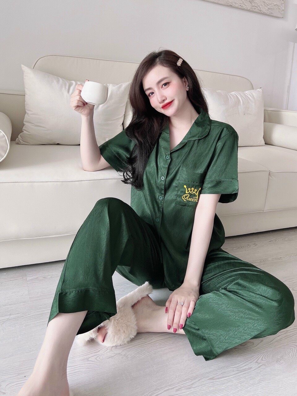 ( LỤA XƯỚC ÁNH KIM CAO CẤP) Đồ bộ Bigsize 50-100kg mịn rũ D