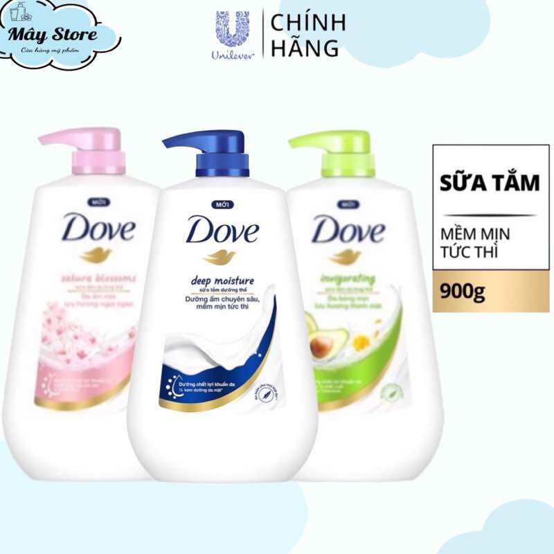 Sữa tắm dưỡng thể dove 900g chăm da mềm mịn tức thì