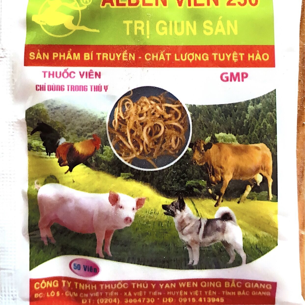 Alben viên 250 - Xổ giun dạng viên