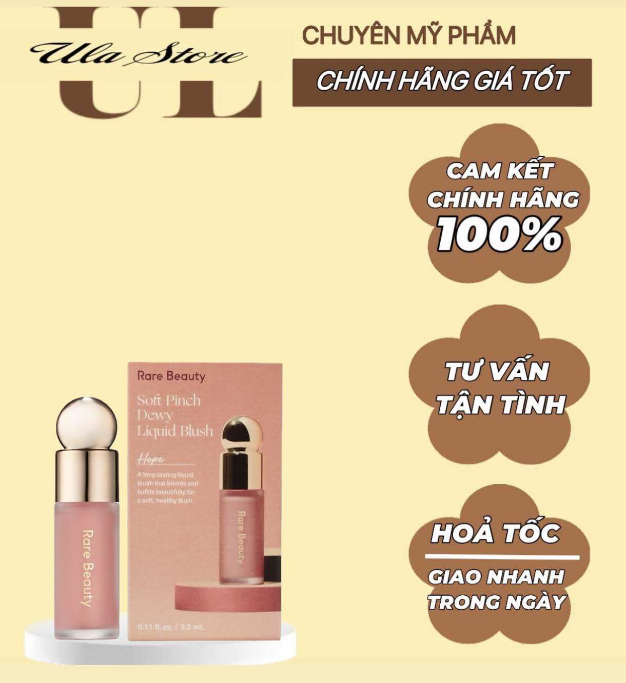 Má hồng kem màu hope rare beauty soft pinch liquid blush mini 3.2ml