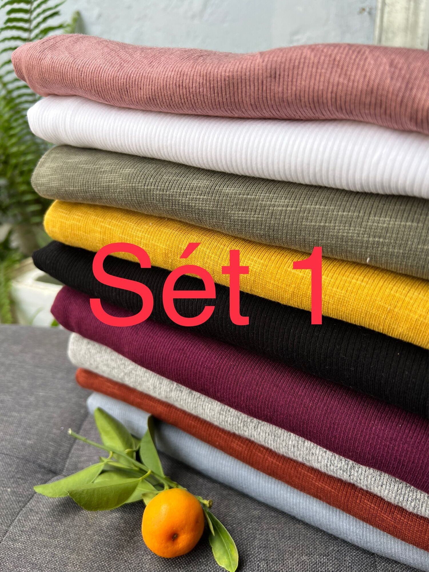 Thun gân 100% cotton