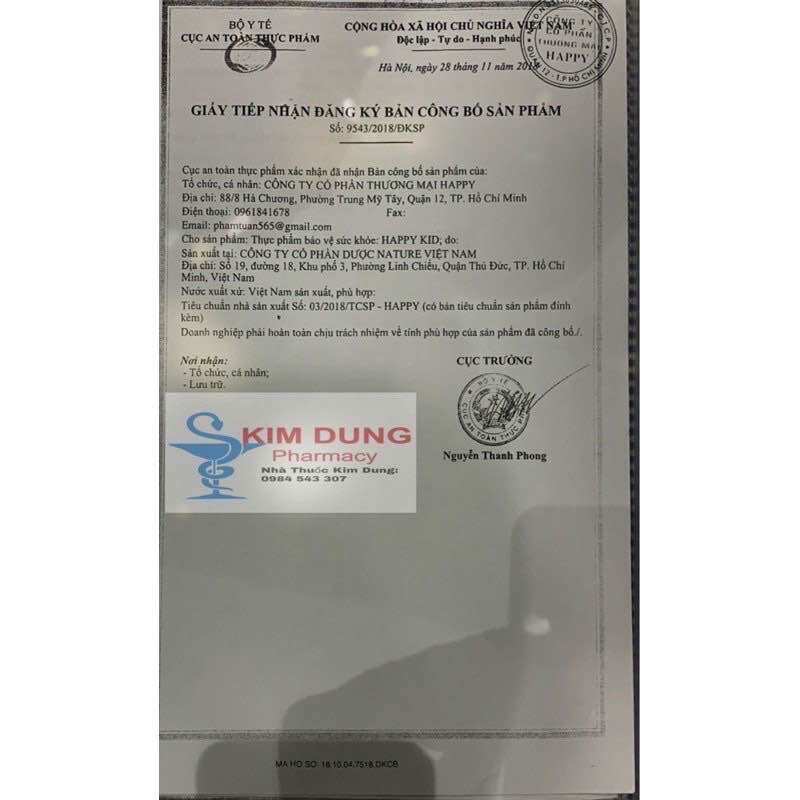Happy kid (Hỗ Trợ ăn ngon cho trẻ) - Nhà Thuốc Kim Dung