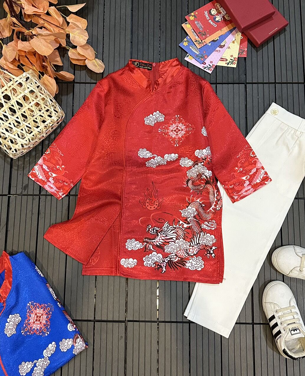 Áo Dài Cách Tân Bé Trai. Chất Vãi Gấm