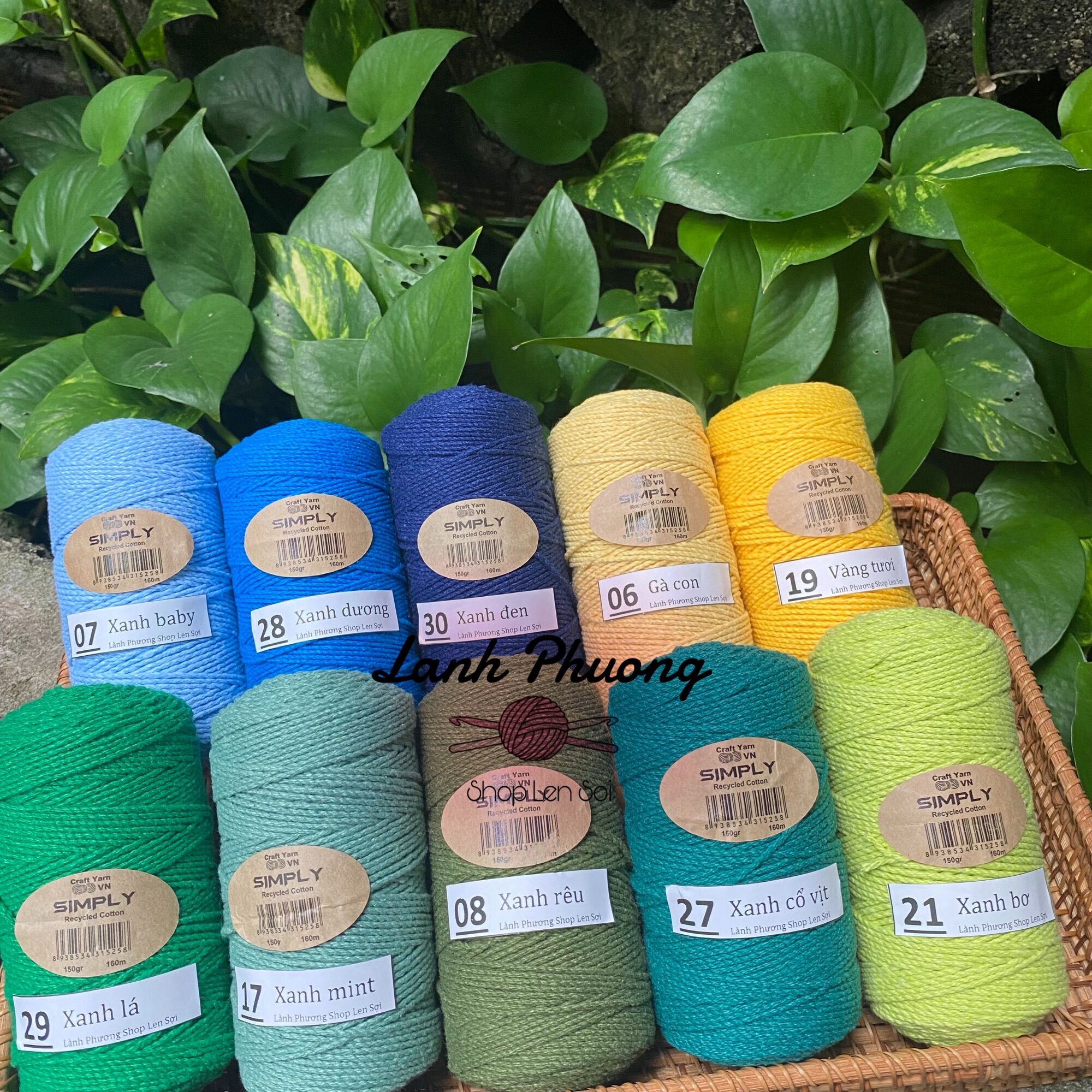 Sợi Simply Móc Túi , Mũ Cuộn 150gr