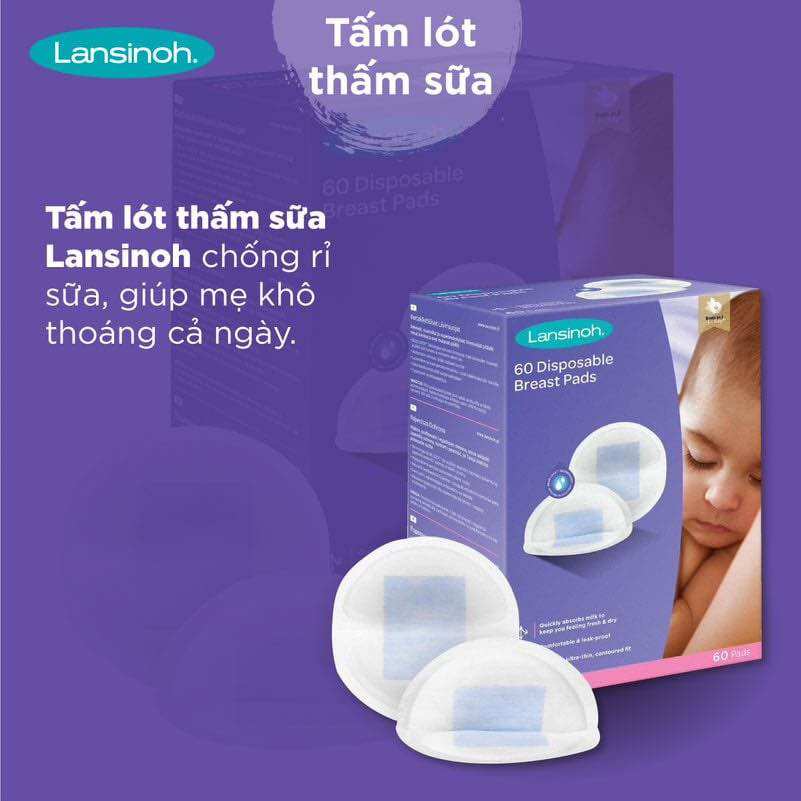 Miếng lót thấm sữa Lasinoh Nursing Pads (hộp 100 miếng)