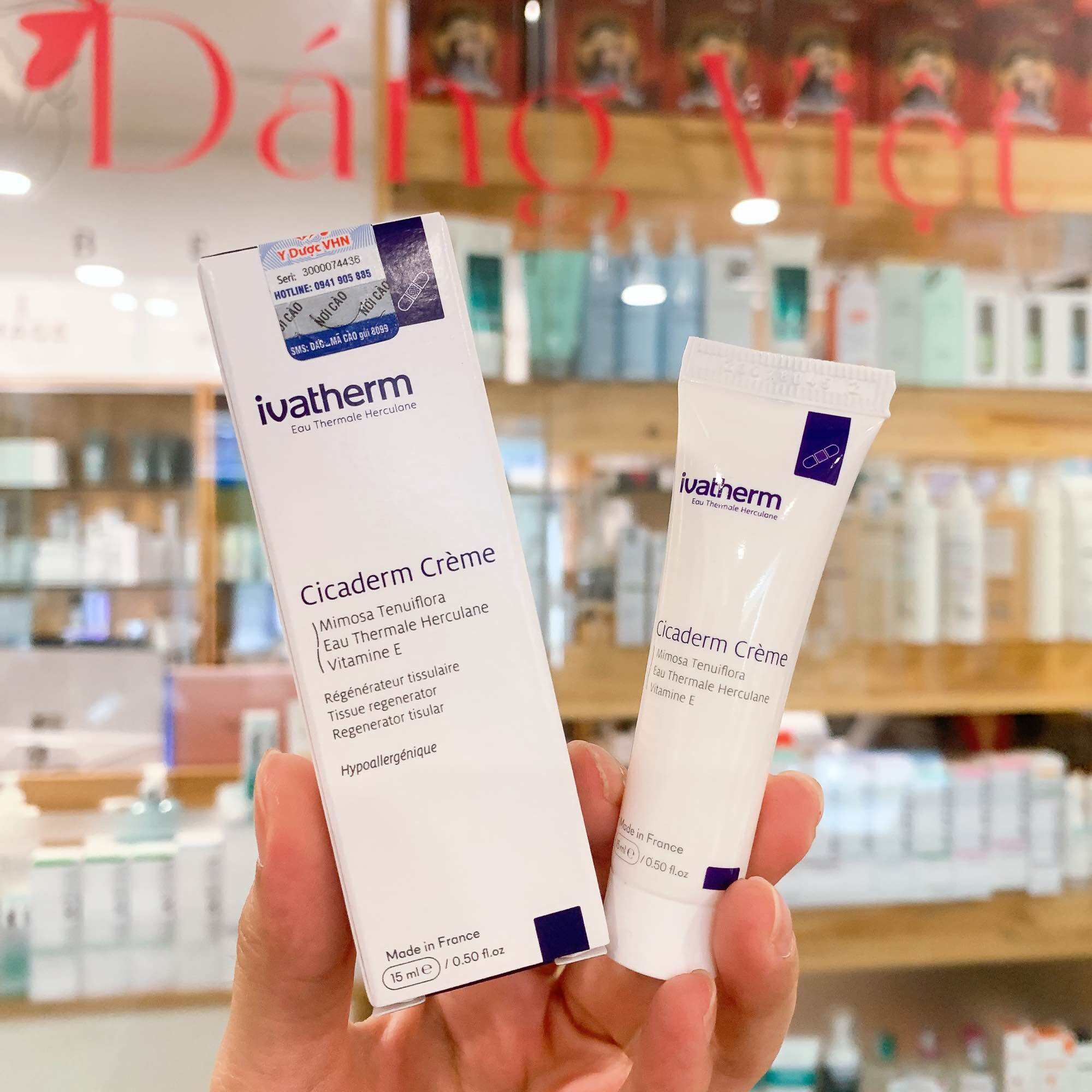 Kem Tái Tạo Phục Hồi Da Tổn Thương Ngăn Ngừa Sẹo Ivatherm Cicaderm Cream