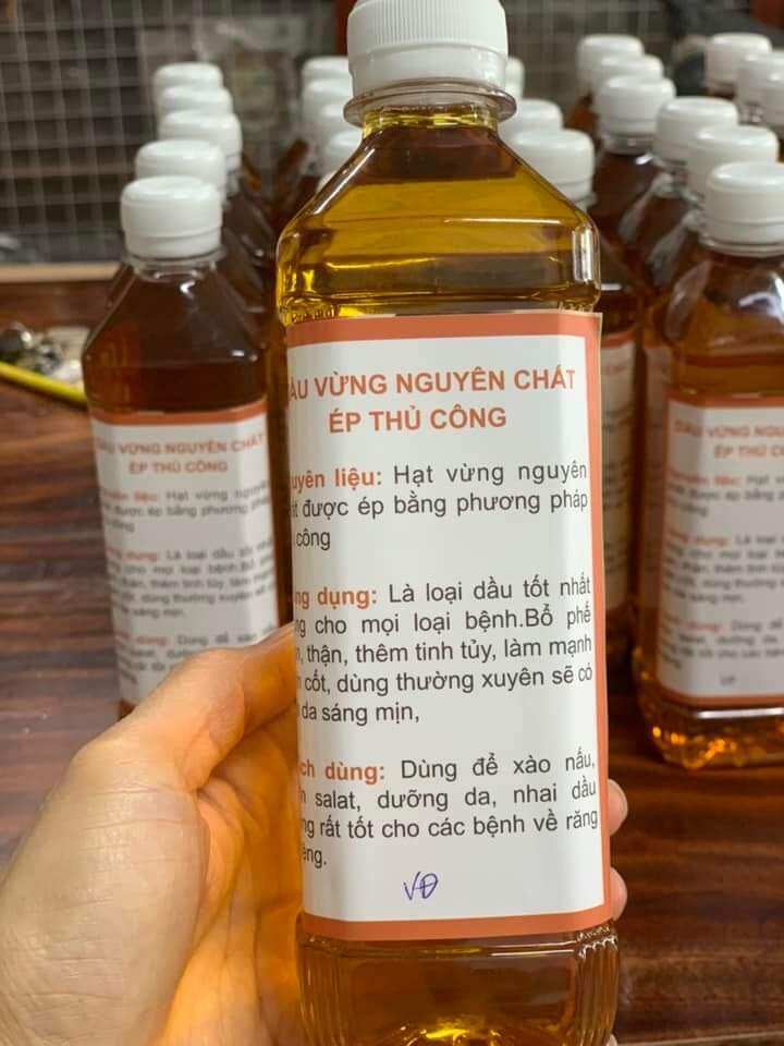 Dầu mè nguyên chất 100% hạt mè 500Ml - Dầu số 1 về sức khỏe , chứng nhận