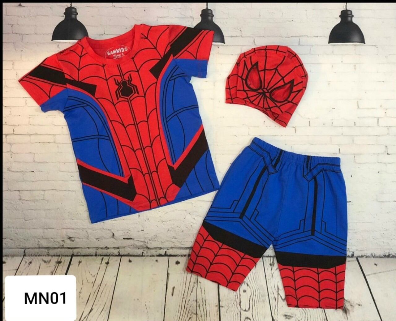 Sét Siêu Anh Hùng Spiderman Người Nhện Kèm Mủ Trùm Samkids