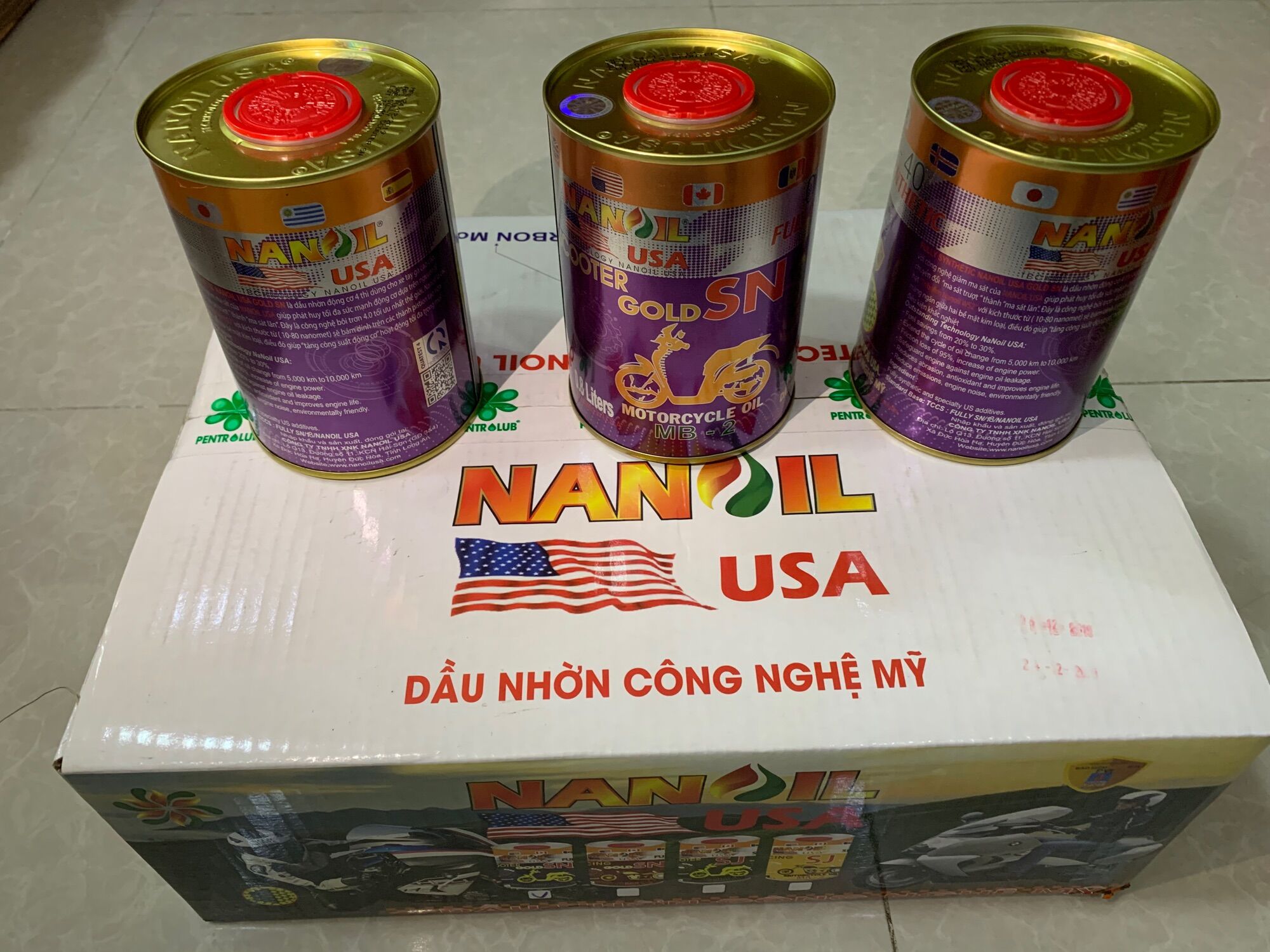 Nhớt xe máy tay ga cao cấp NANOIL USA - SN 0W-40