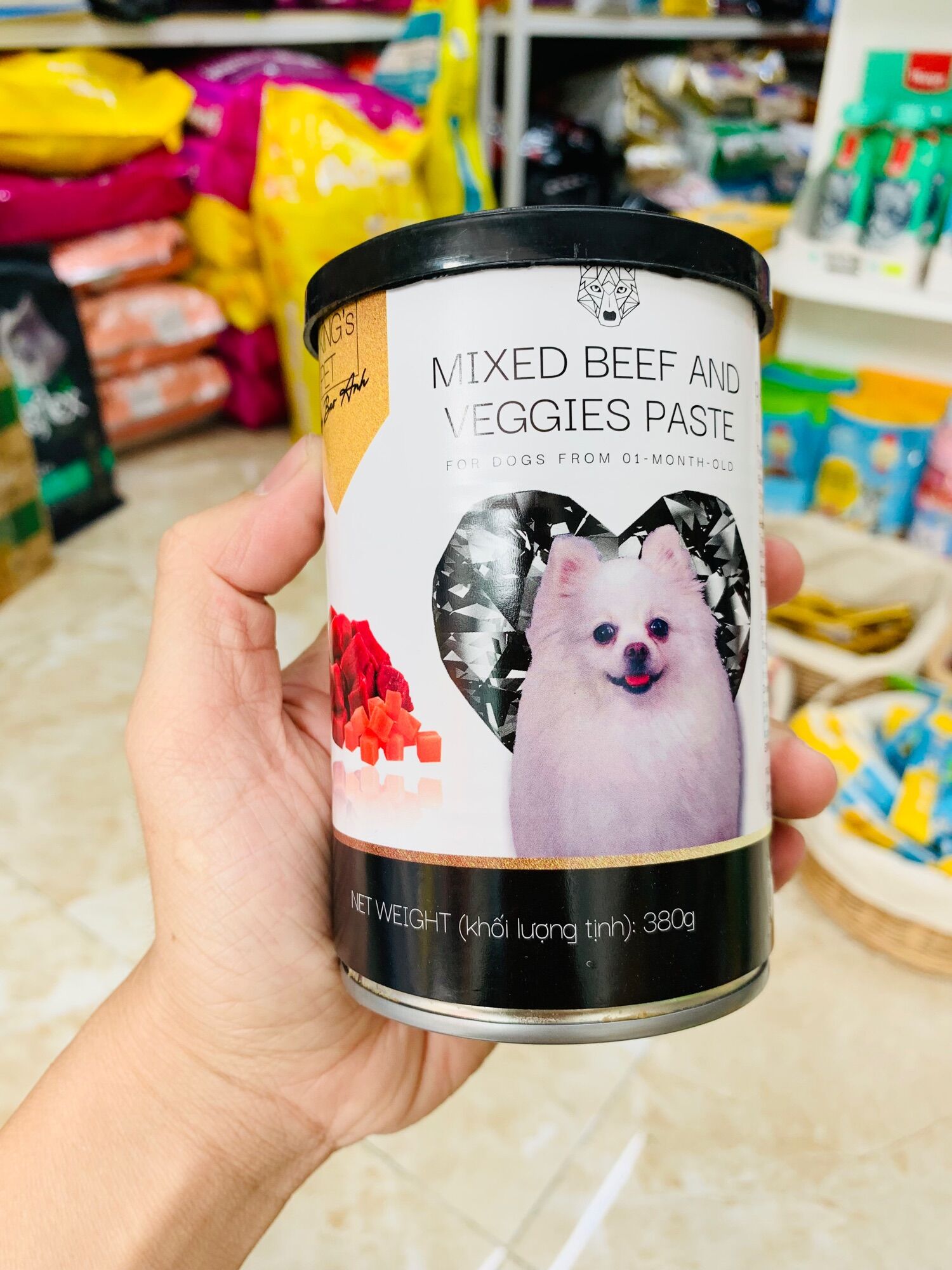 Pate cho chó mèo King Pet 380g