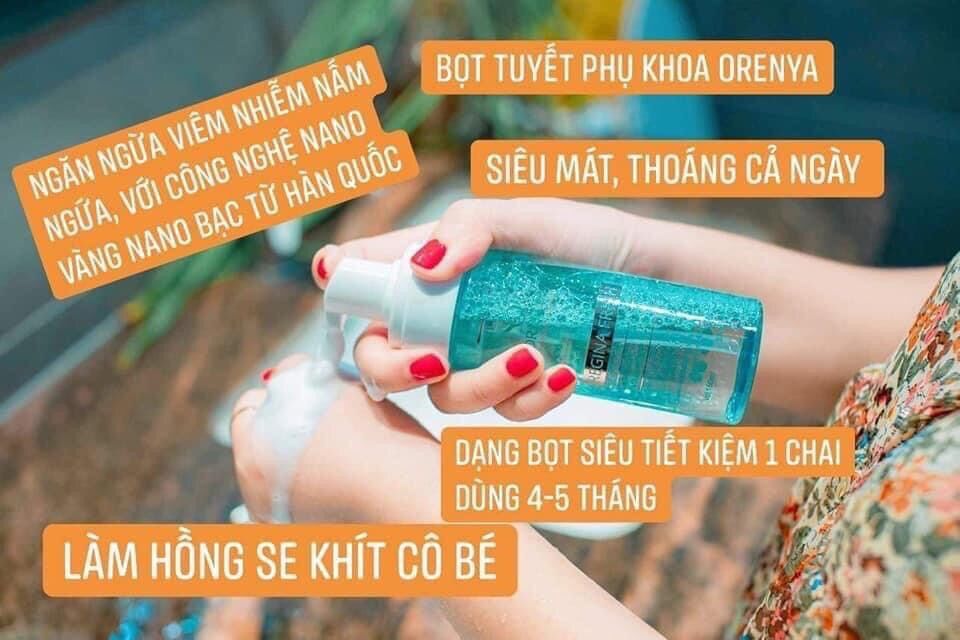 Dung Dịch Vệ Sinh Phụ Nữ Bọt Tuyết Phụ Khoa ORENYA