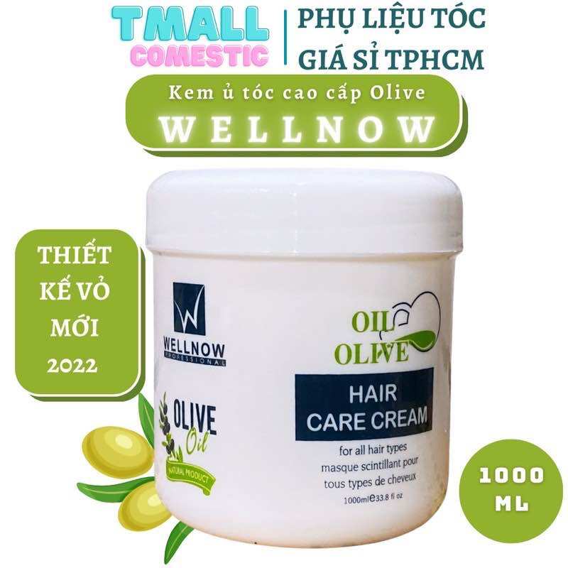 Kem ủ tóc hấp dầu tinh chất olive oil wellnow 1000ml
