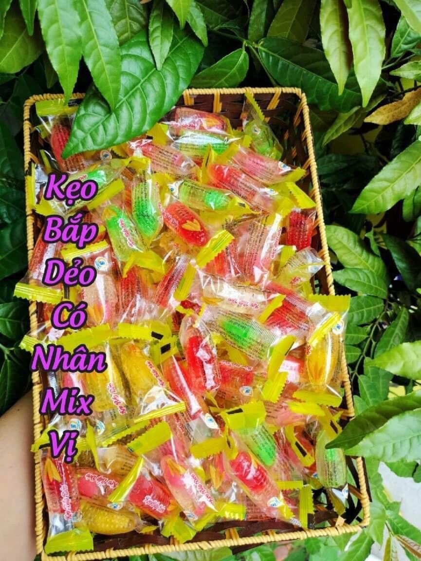 Kẹo Bắp Dẻo Có Nhân Mix Vị 200gr