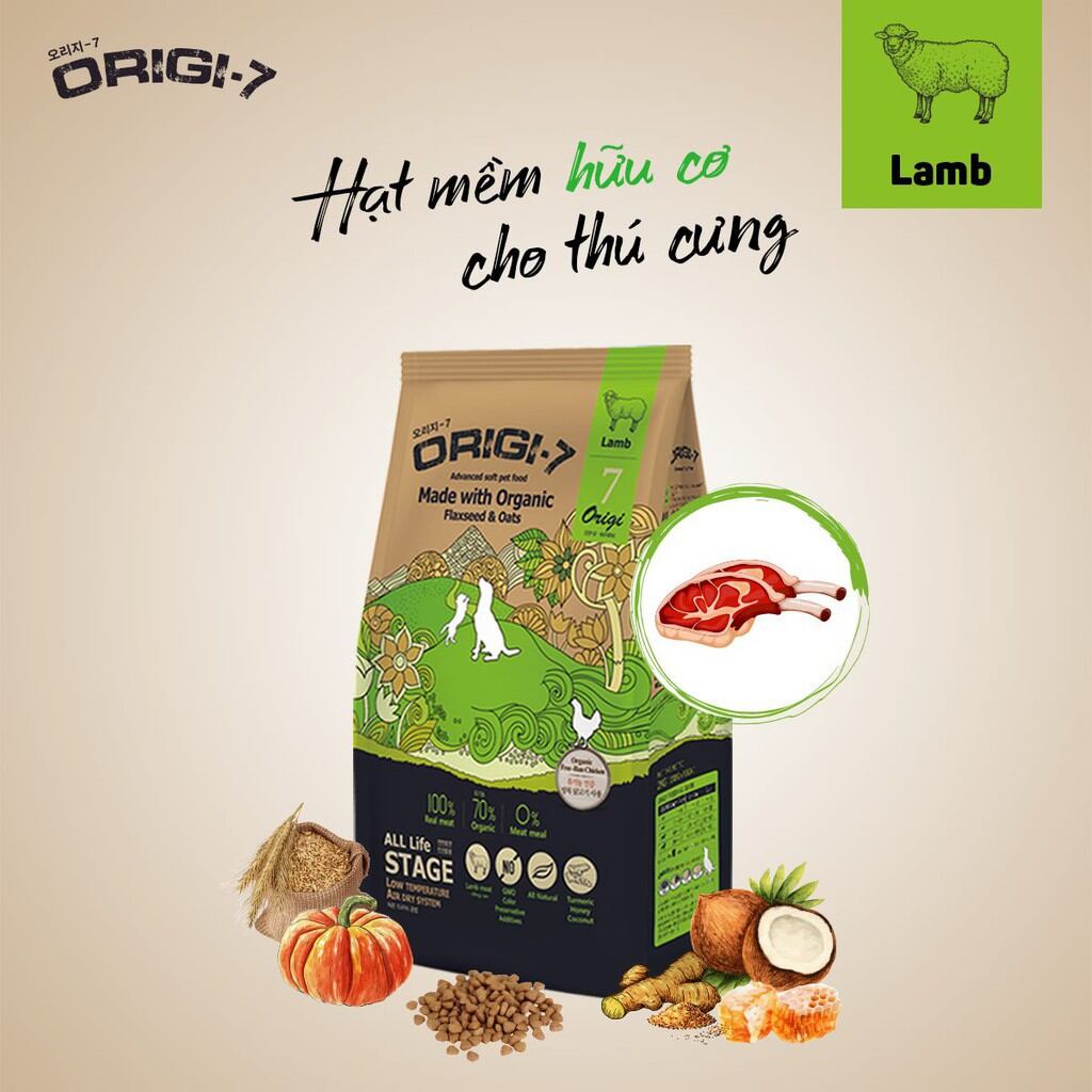 Hạt hữu cơ - ORIGI7 dành cho chó 2KG
