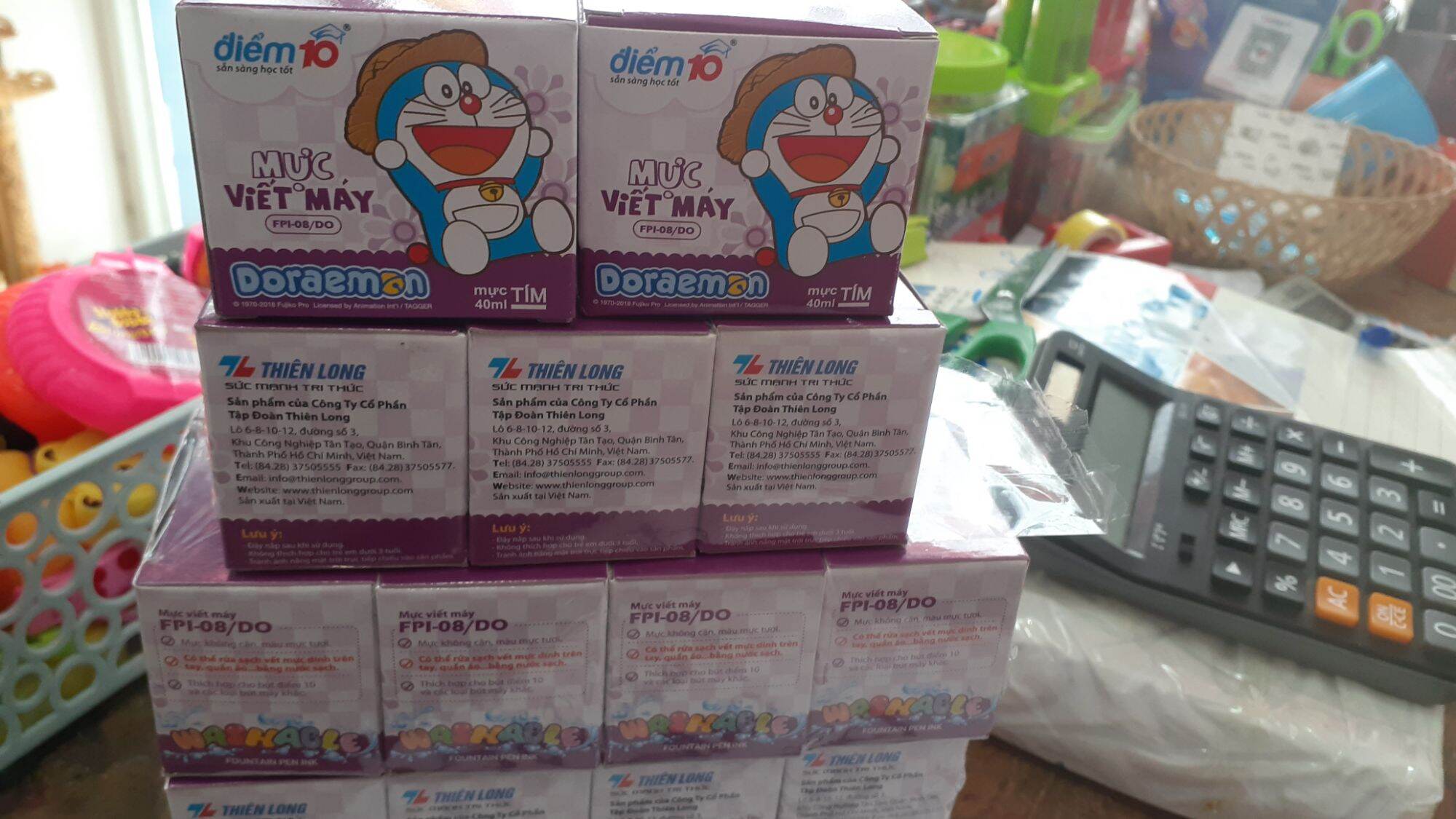 Mực viết máy doreamon tím