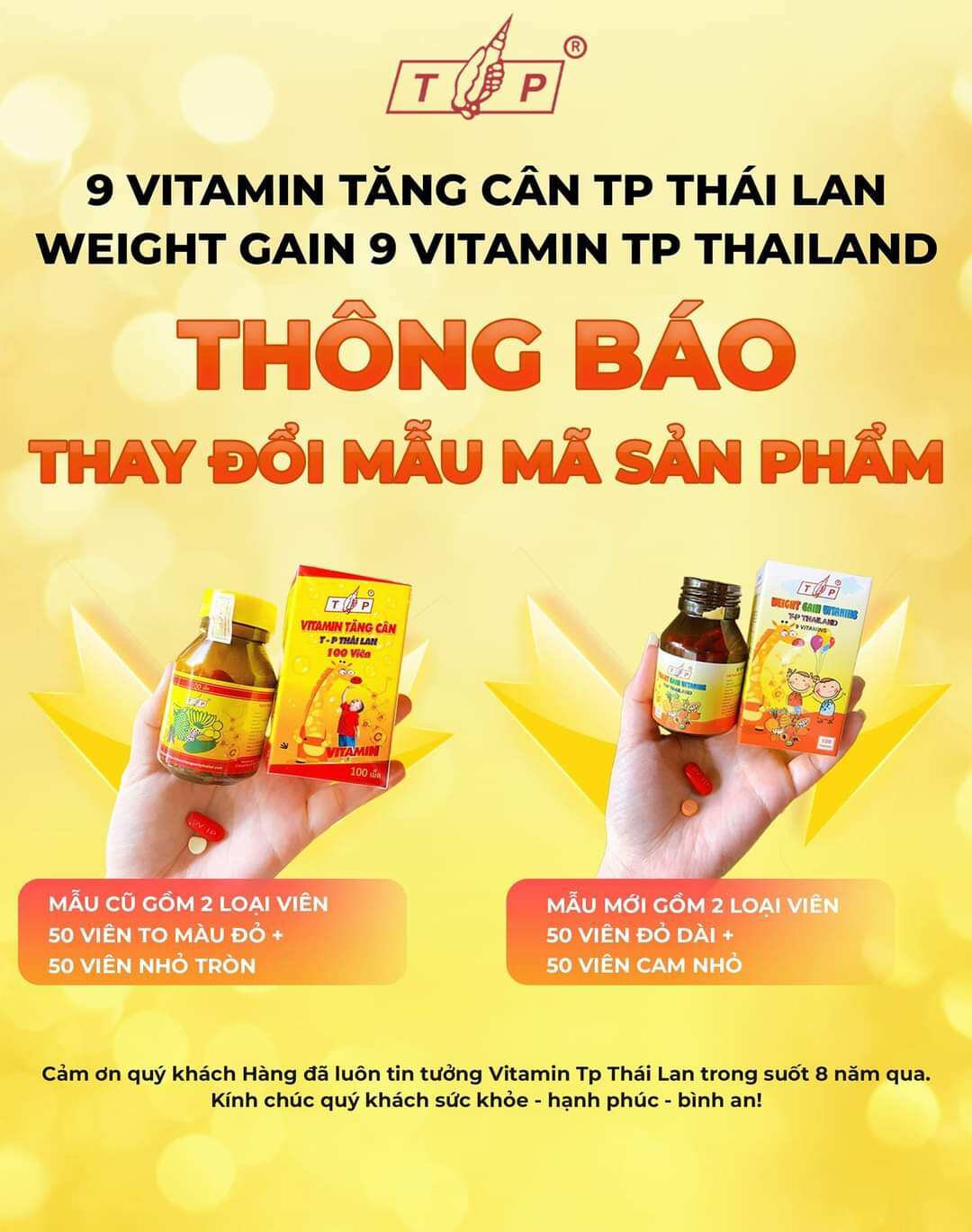 Liệu trình 3hộp Vitamin Tăng Cân TP Thái Lan chính hãng