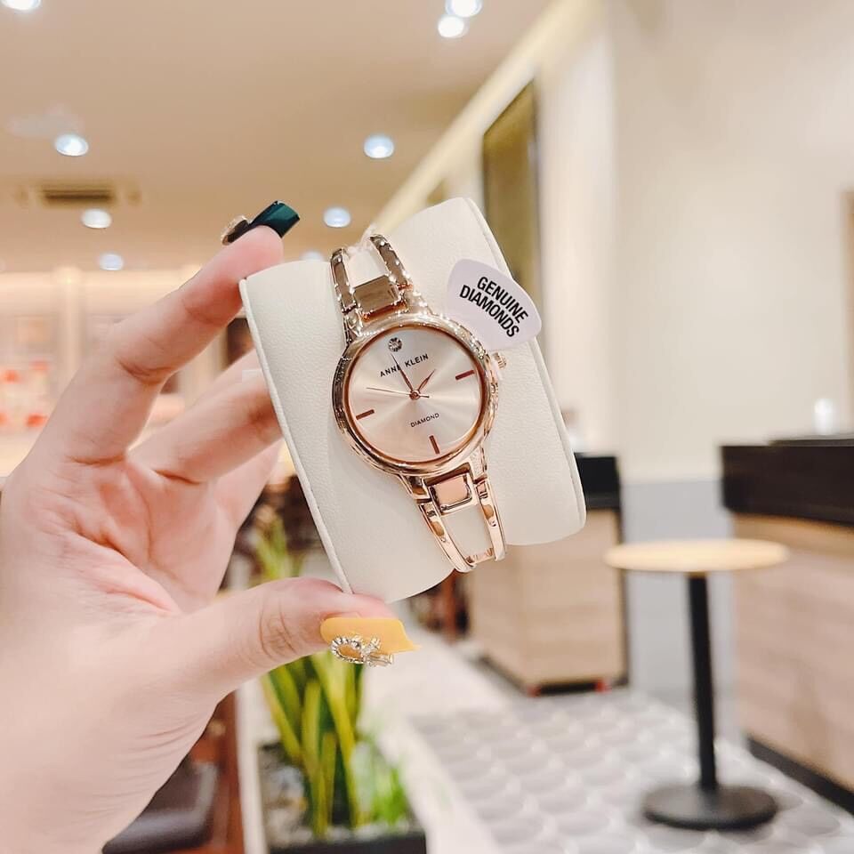 Đồng hồ nữ Anne Klein vàng hồng , size 30mm